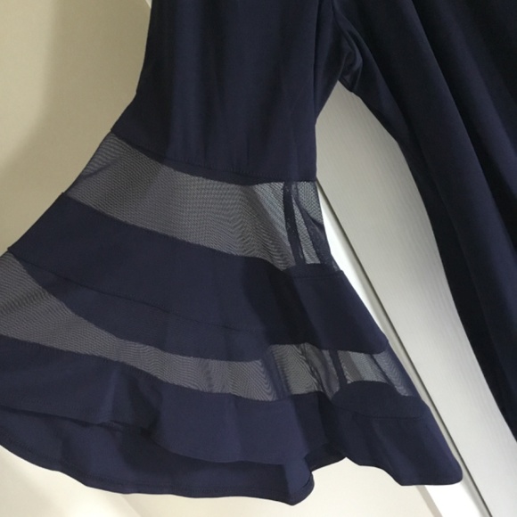 R&M Richards Navy knee length dress - Picture 2 of 3